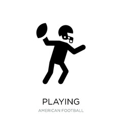 playing throwing the ball in his hand icon vector on white backg