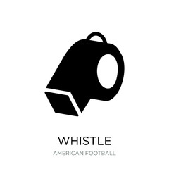 whistle icon vector on white background, whistle trendy filled i