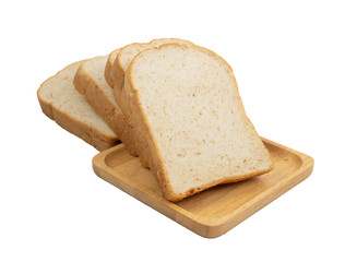 Whole wheat bread on a white background.