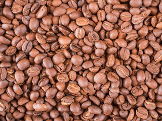 coffee beans close up.