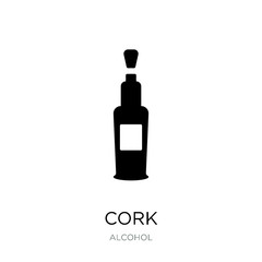 cork icon vector on white background, cork trendy filled icons f