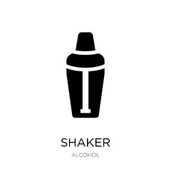 shaker icon vector on white background, shaker trendy filled ico