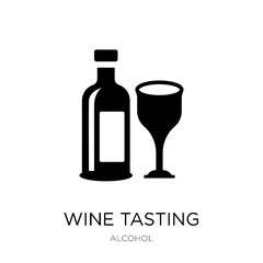 wine tasting icon vector on white background, wine tasting trend