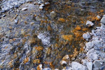 River bed with rocky stones