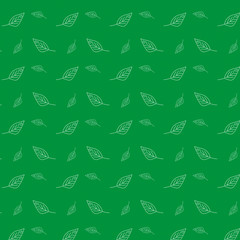 Repetici&oacute;n de hojas blancas sobre fondo verde