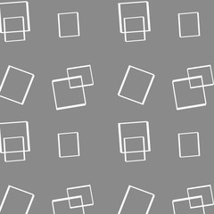 Repetición de cuadros sobre fondo gris 