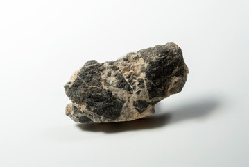 Mineral stones in studio with withe background in Guatemala.