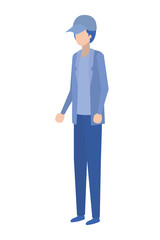 young man standing avatar character