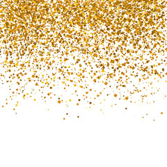 Golden glitter texture on a white background. Vector illustration,eps 10.