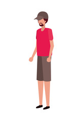 young man standing avatar character