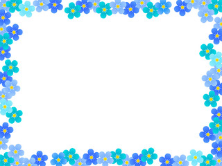 勿忘草の花のフレーム