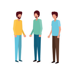 Obraz premium young men standing avatar character