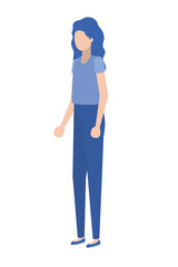 Fototapeta premium young woman standing avatar character