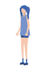Fototapeta premium young woman standing avatar character