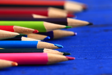 Color pencil, close-up