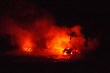 Hot Lava Flow, Kilauea Volcano