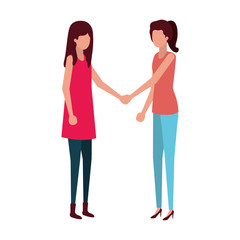 young women standing avatar character