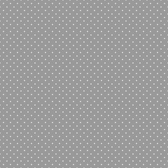 Polka Dots Seamless Pattern - Tiny white polka dots on gray background