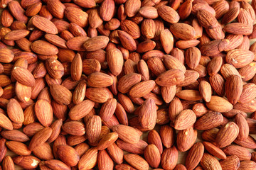 Almonds background