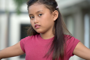 Serious Cute Filipina Person
