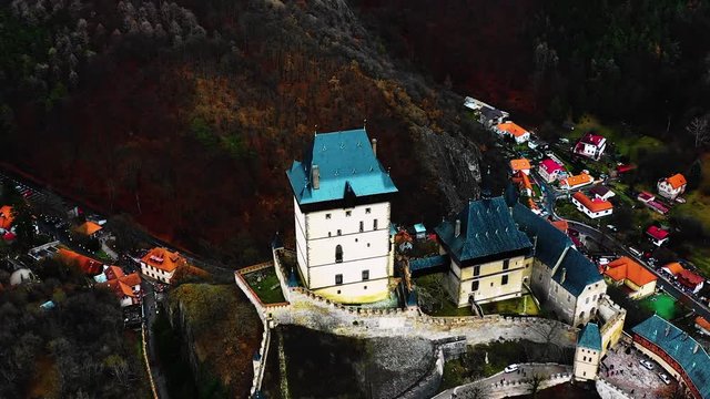 Beautiful Gothic Castle of King Charles IV - Karl&scaron;tejn, Czech Republic