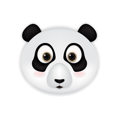 Fototapeta premium Panda głowa kreskówka wektor