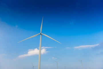 Windmill turbine field for electric production at Khao Kho, Petchabun, Thailand