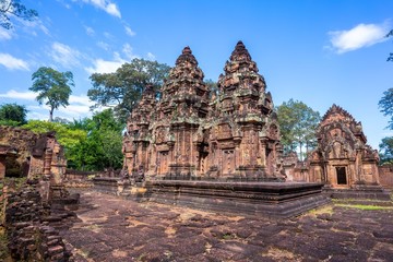 Banteay Srei beautiful temple at Angkor