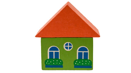 house figure of wooden blocks