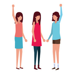 Fototapeta premium young women avatar character