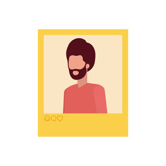 instant photo of man avatar character