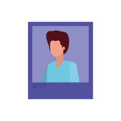 instant photo of man avatar character