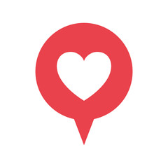 speech bubble with heart isolated icon