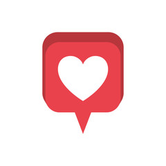 speech bubble with heart isolated icon