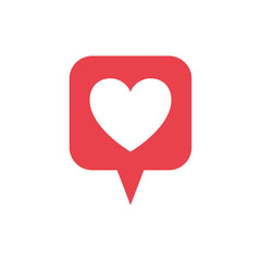 speech bubble with heart isolated icon