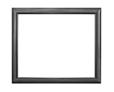 Silver picture frame on white background