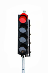 Traffic lights isolated White background