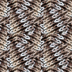 The zigzag pattern of the knitted loops