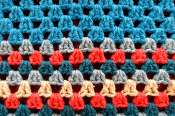 A bright, knit crochet pattern