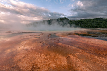 Textures of Grand Prismatic Spring in Yellowstone National Park - Wyoming, USA