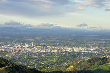 Christchurch landscape view from Port Hills