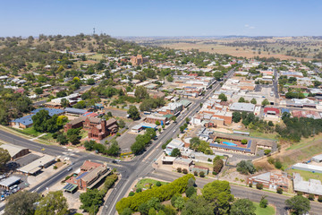 Fototapeta na wymiar The central western New South Wales town of Cowra.