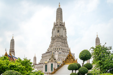 The Prangs of Wat Arun temple. Bangkok, Thailand.