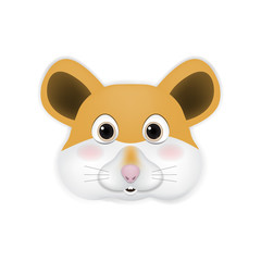 Rat head cartoon vector