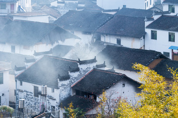 huizhou style architecture closeup