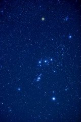 オリオン座が浮かぶ1月の夜空