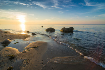 Sonnenuntergang am Meer - Strand dauf Insel Rügen