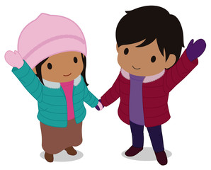 可愛い恋人たち　冬空に手を振る　タイプD