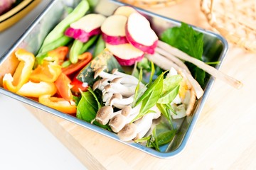 料理に使う新鮮な野菜