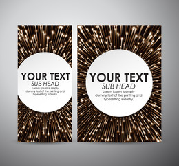 Brochure business design Abstract gold background with Starburst. Vector illustration.
